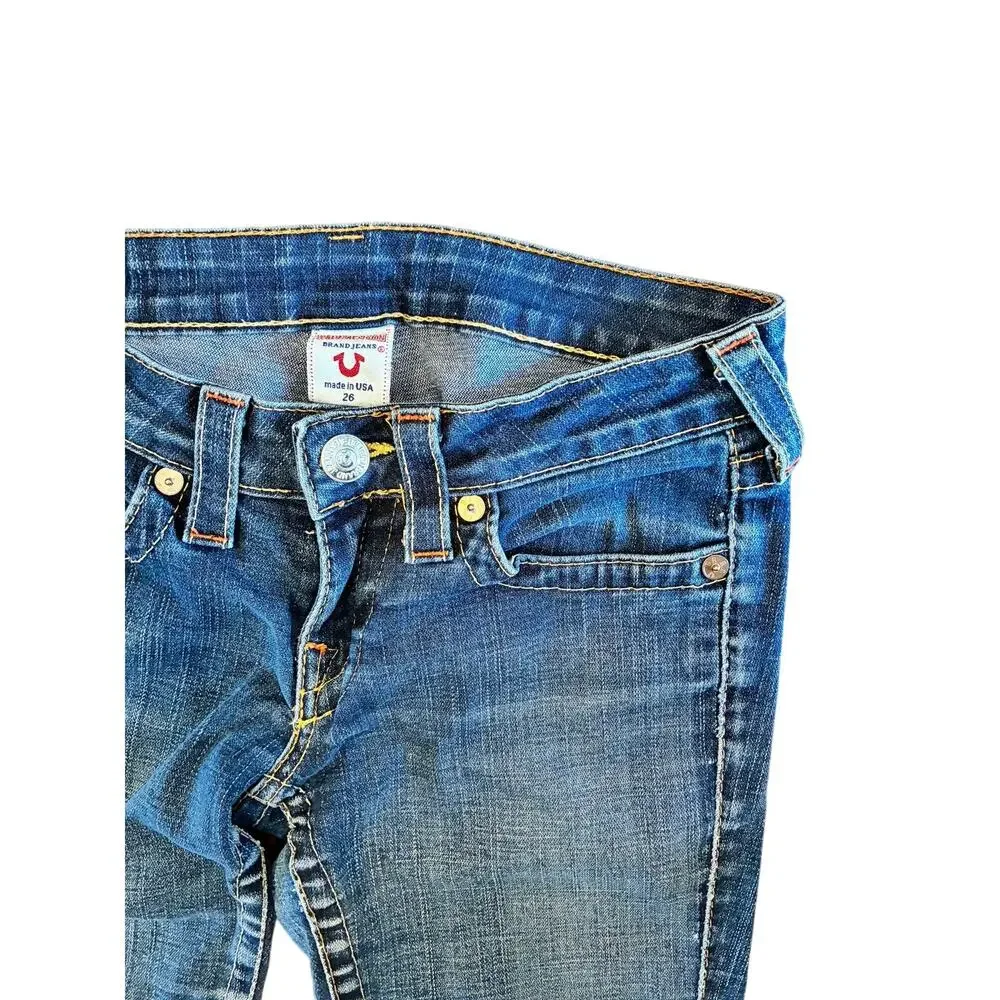 True Religion Women's‎ Johnny Jeans Straight Leg size 26 y2k